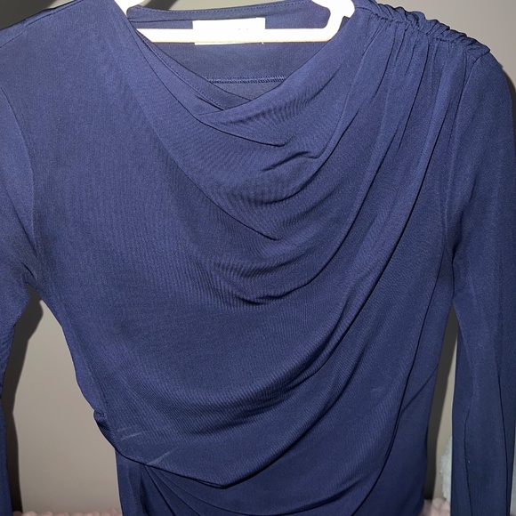 Babaton Navy Blue Blouse w Cinching in Size XS - Picture 4 of 6